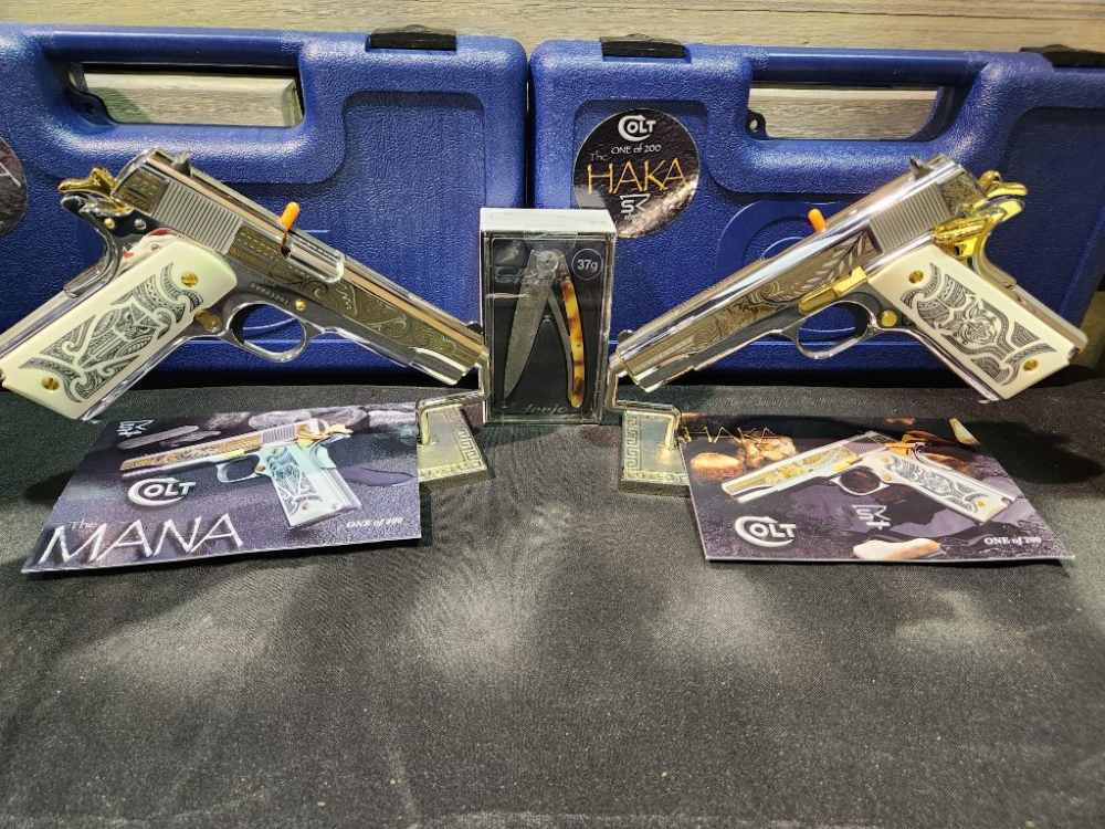 SK Customs Matching Set of Colt 1911 38 Supers “HAKA & MANA ” #27 of 200-img-3