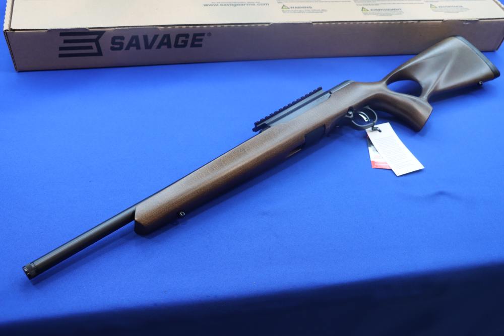Savage Arms Model A22 TIMBER Rifle 22LR 18" Threaded Thumbhole Wood 47247 -img-28