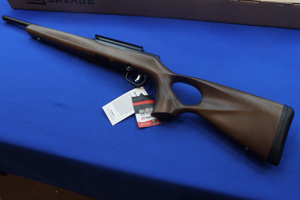 Savage Arms Model A22 TIMBER Rifle 22LR 18" Threaded Thumbhole Wood 47247 -img-13