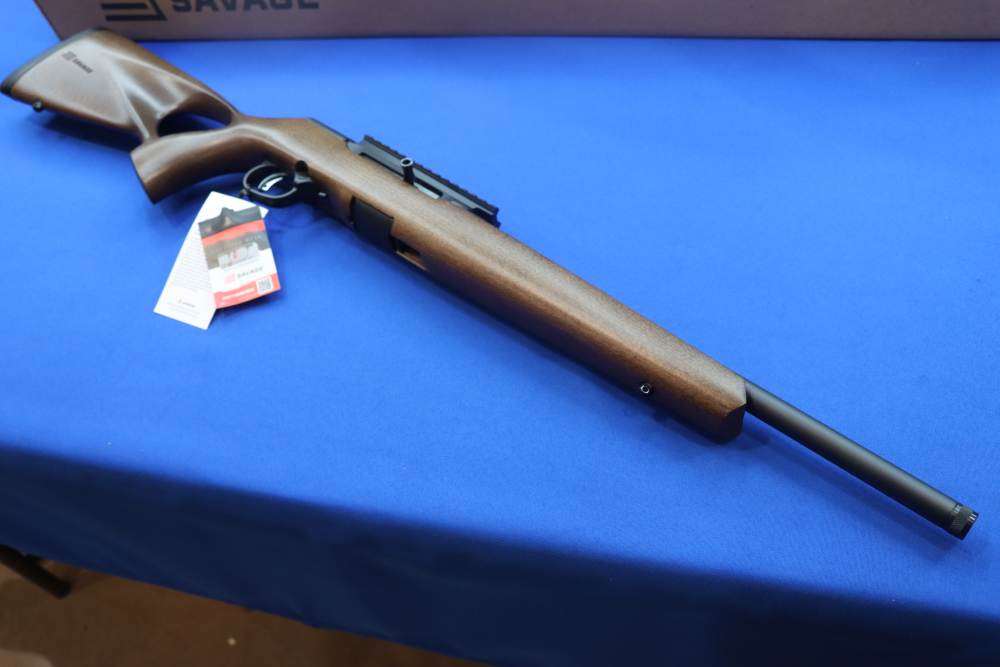 Savage Arms Model A22 TIMBER Rifle 22LR 18" Threaded Thumbhole Wood 47247 -img-29