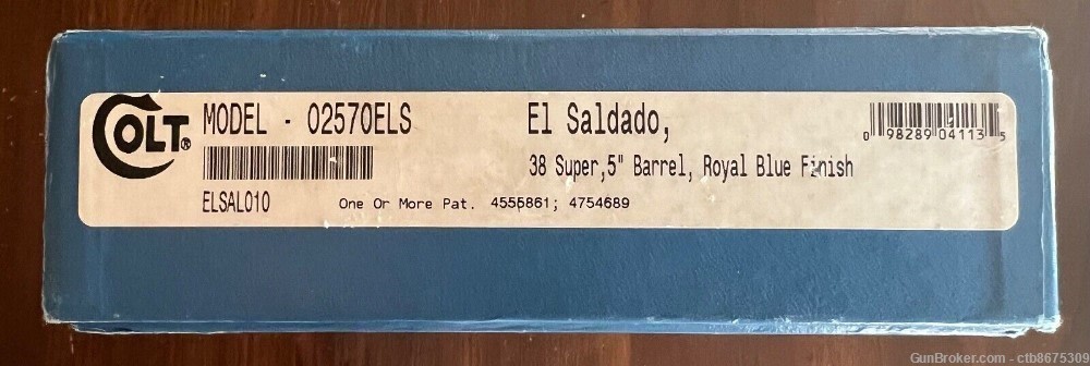 Colt Factory Blue 38 Super Box for El Soldado -img-0