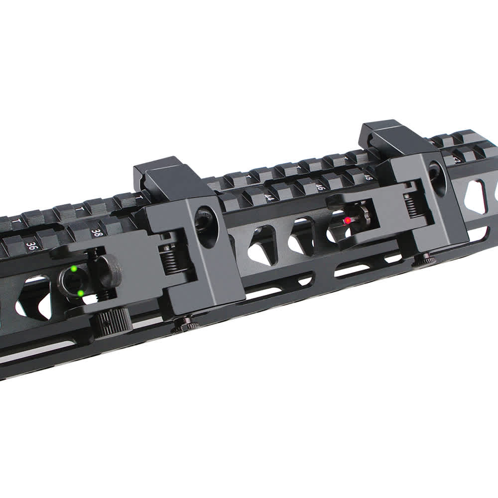 Fiber Optics 45 Degree Offset Flip Up Iron Sights Low Profile Rapid Transit-img-6