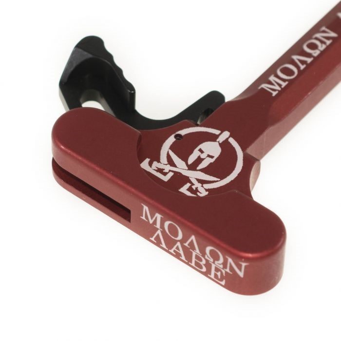 AR-15 Charging Handle - Molon Labe - Red w Latch-img-0