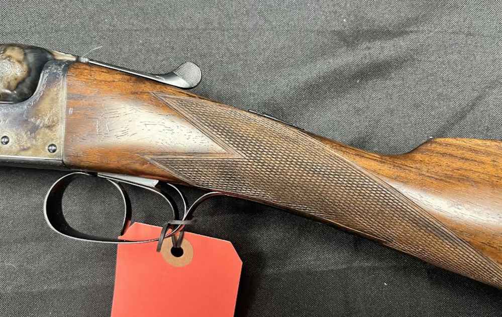 USED BEAUTIFUL W.R. LEESON 20G SIDE BY SIDE SHOTGUN - 28'' BARREL-img-4