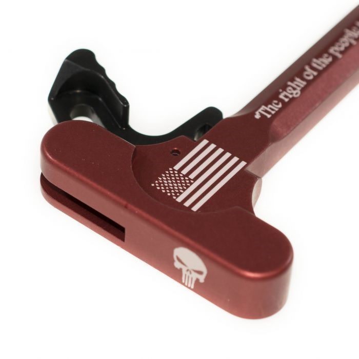 AR-15 Charging Handle American Punisher Red wLatch-img-0