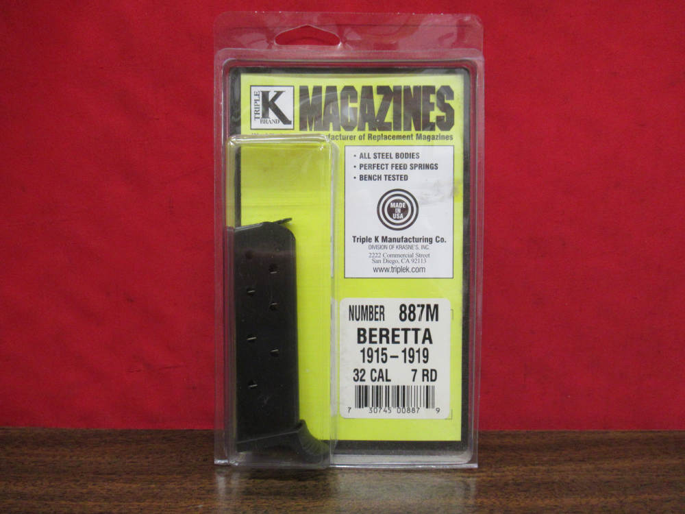 Triple K Brand Beretta 1915 - 1919 Pistol Magazine 7rd .32ACP-img-0
