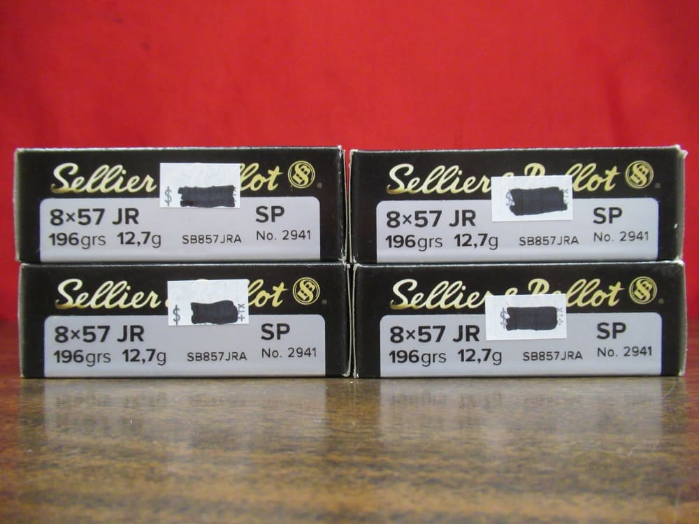 80RDs S&B Sellier & Bellot 8x57 JR 8mm Rim Mauser 196 GR SP Ammo Ammunition-img-1