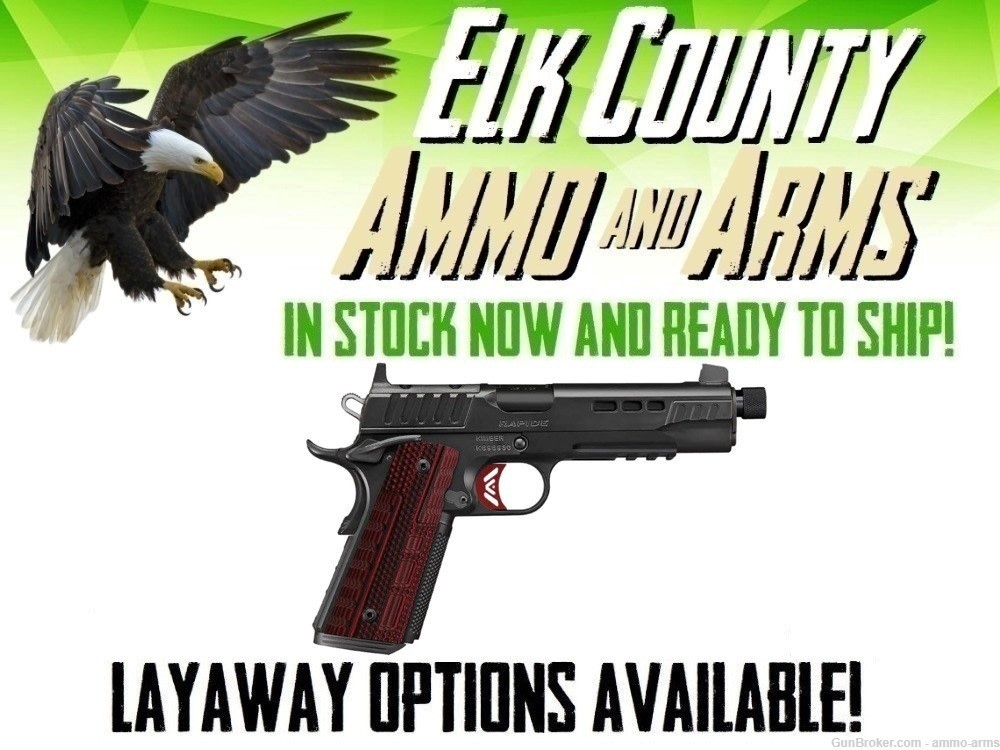 Kimber 1911 Rapide Heat OR .45 ACP 5.5" Threaded Black / Red 8 Rds 3000438-img-0