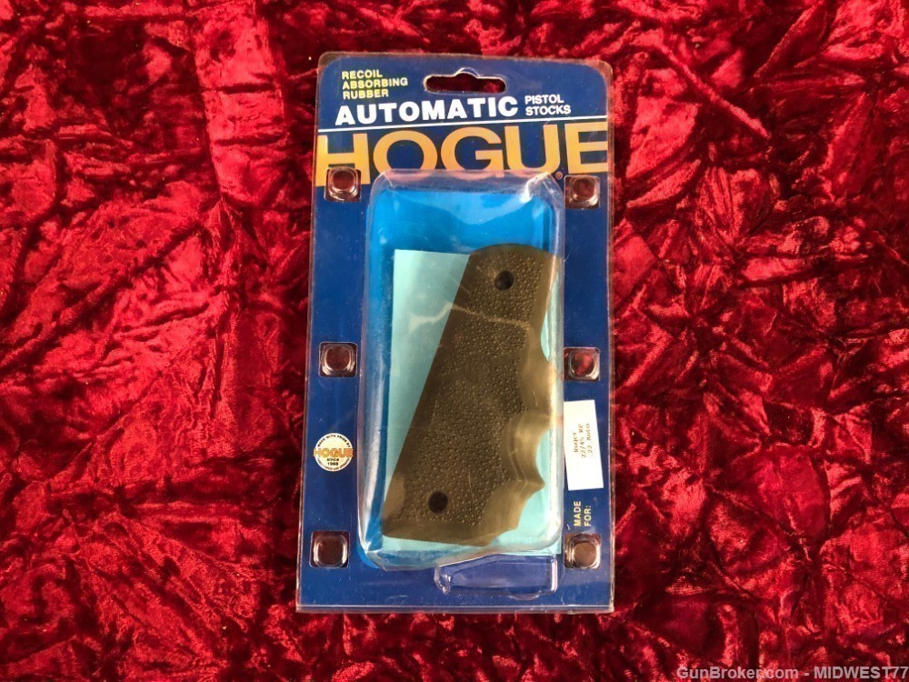HOGUE 82081 Ruger MK III 22/45 RP Rubber Grip with Finger Grooves OD Green-img-0