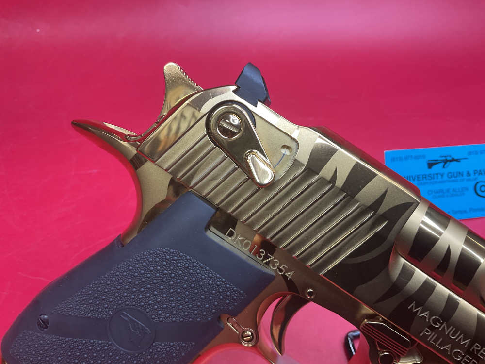 Magnum Research Desert Eagle Mark XIX L6 44 Mag Gold Tiger Stripes 6"-img-19