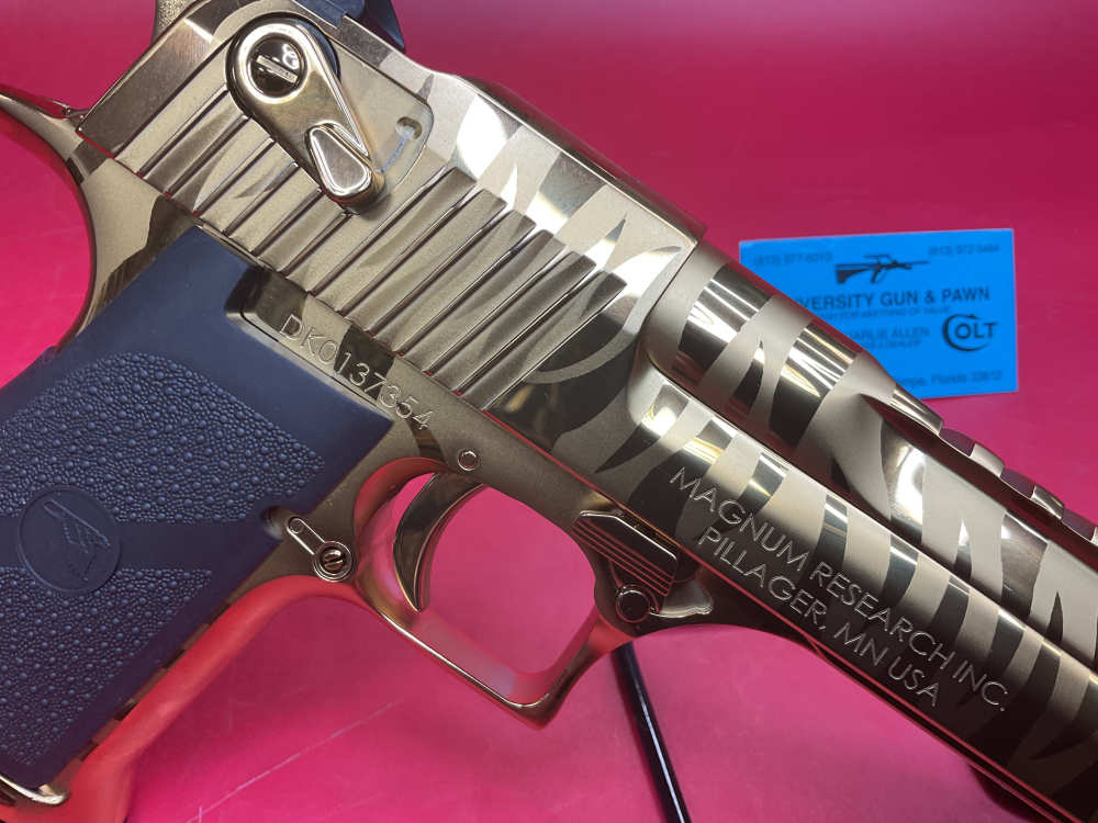 Magnum Research Desert Eagle Mark XIX L6 44 Mag Gold Tiger Stripes 6"-img-20