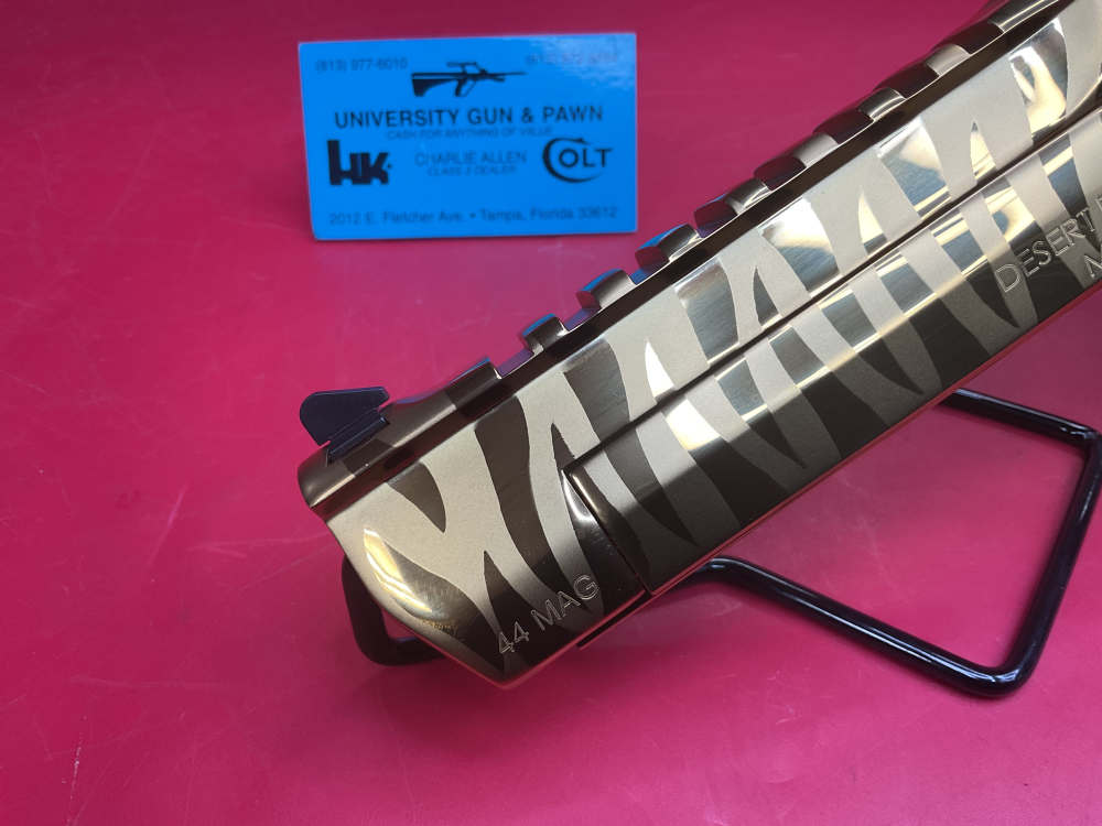 Magnum Research Desert Eagle Mark XIX L6 44 Mag Gold Tiger Stripes 6"-img-6