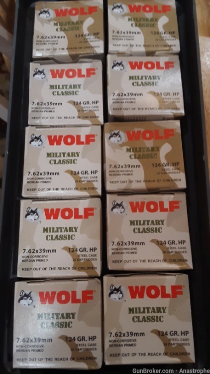 Wolf 7.62x39 HP steel ammunition ammo 400 rounds plus ammocan-img-0