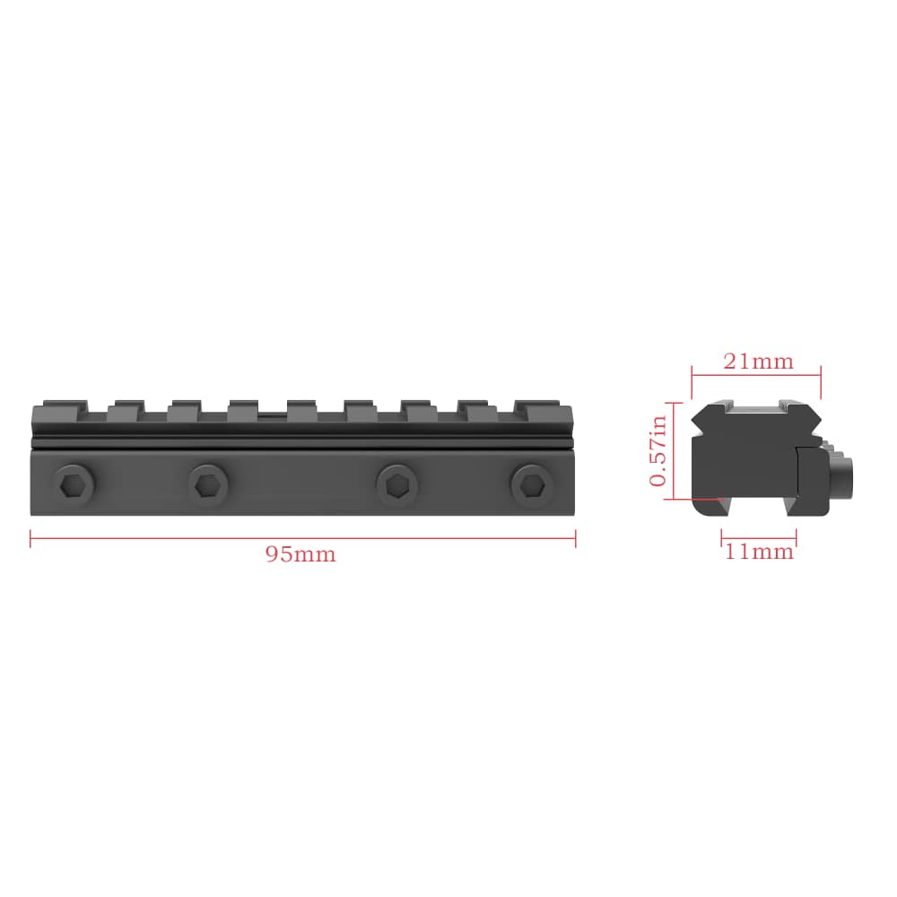 DV11-8 11mm to 20mm Dovetail to Picatinny Adapter Mount, Low Profile -img-1