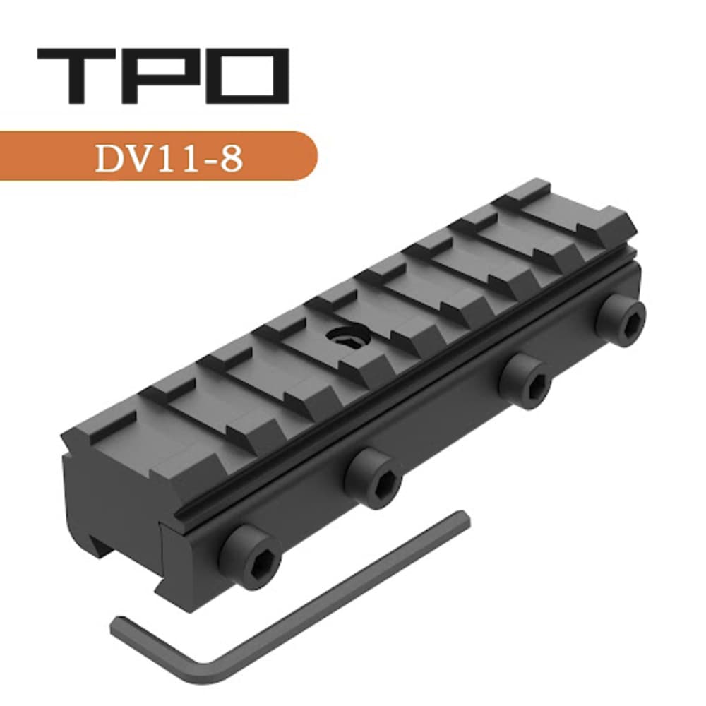 DV11-8 11mm to 20mm Dovetail to Picatinny Adapter Mount, Low Profile -img-0