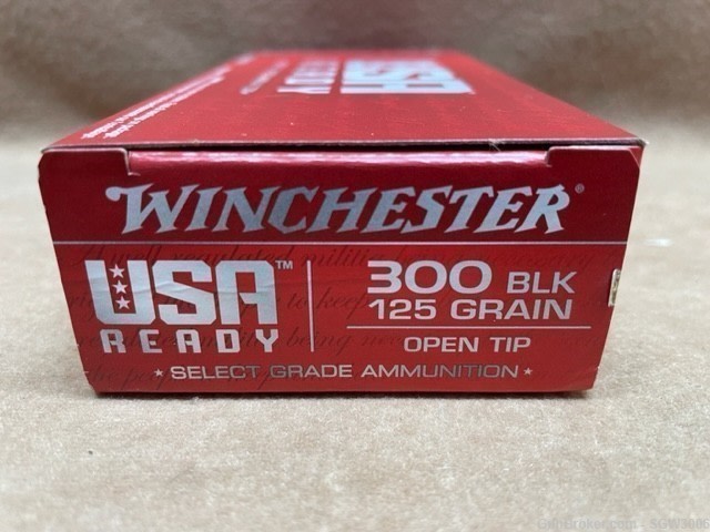 WINCHESTER 300 BLK 125 GR OPEN TIP 20 ROUND BOX-img-1