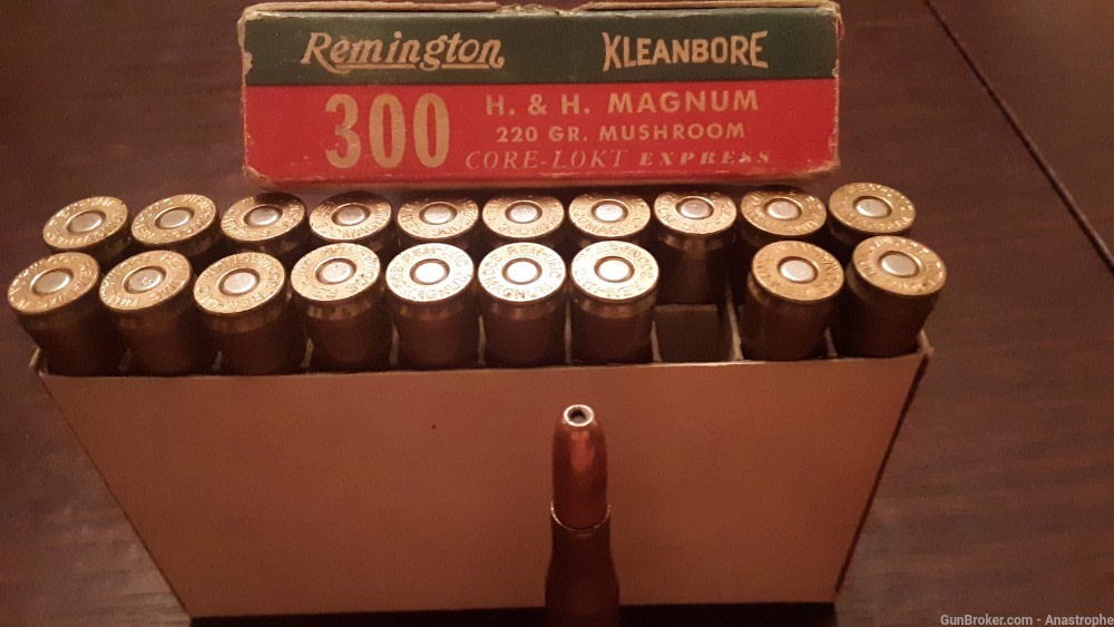 Remington 300 H and H Magnum 220 grain mushroom core lokt ammunition ammo-img-0