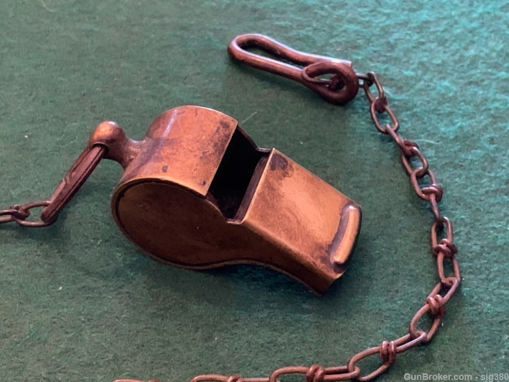 ANTIQUE BRASS POLICE WHISTLE-img-1