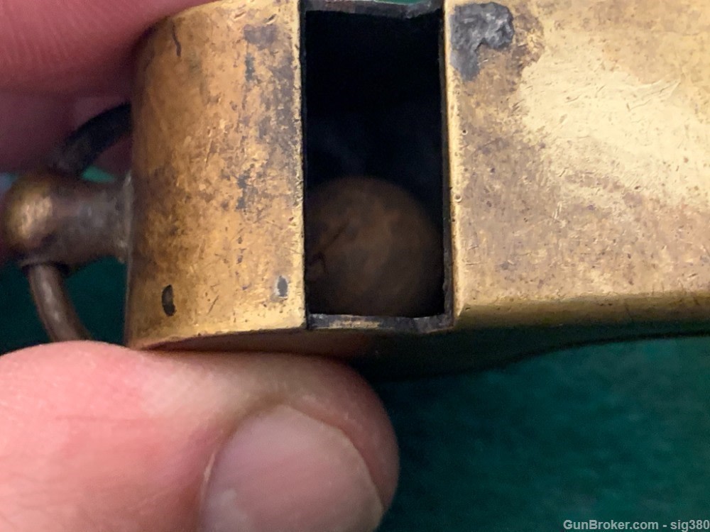ANTIQUE BRASS POLICE WHISTLE-img-5