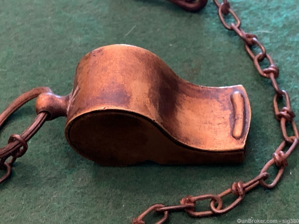ANTIQUE BRASS POLICE WHISTLE-img-3