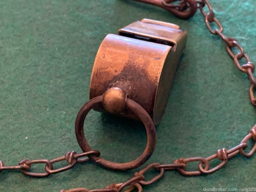 ANTIQUE BRASS POLICE WHISTLE-img-2