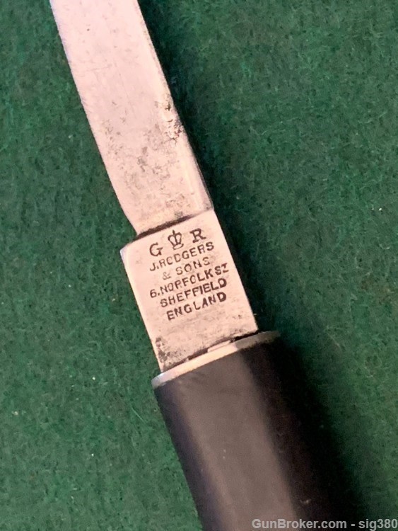 ANTIQUE J. RODGERS & SON SHEFFIELD WOOD SCALPEL FIXED BLADE KNIFE-img-2