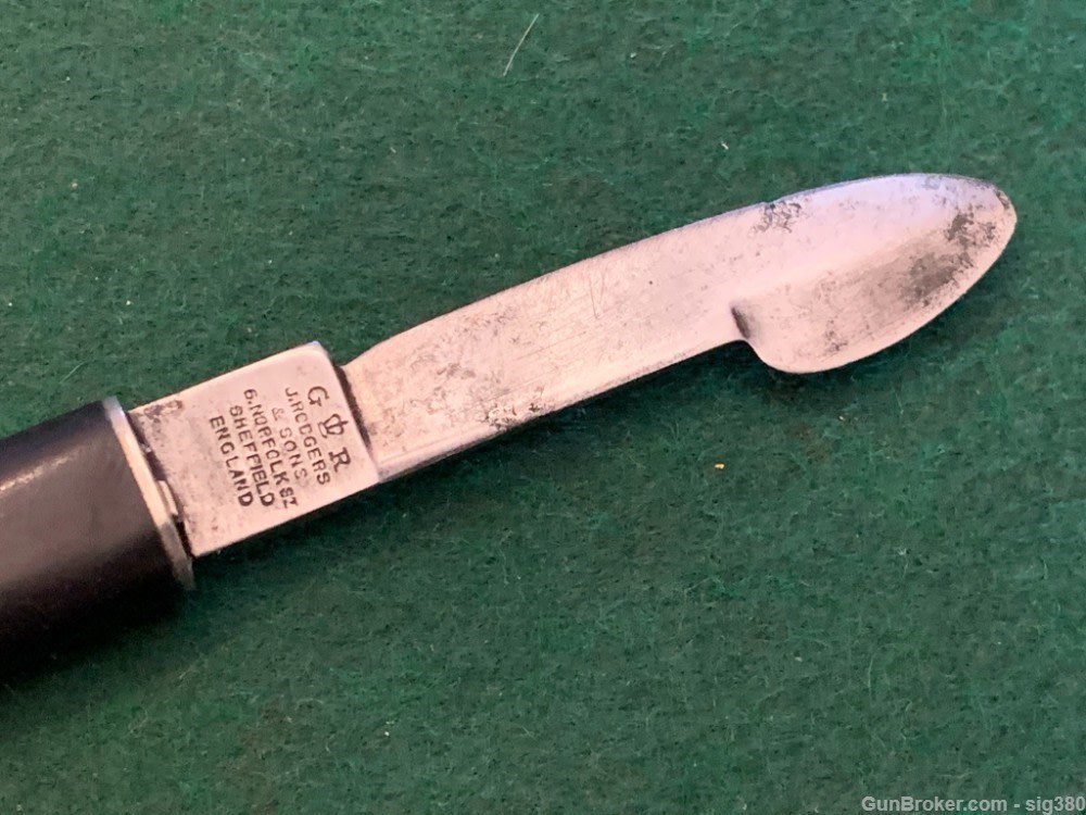 ANTIQUE J. RODGERS & SON SHEFFIELD WOOD SCALPEL FIXED BLADE KNIFE-img-1