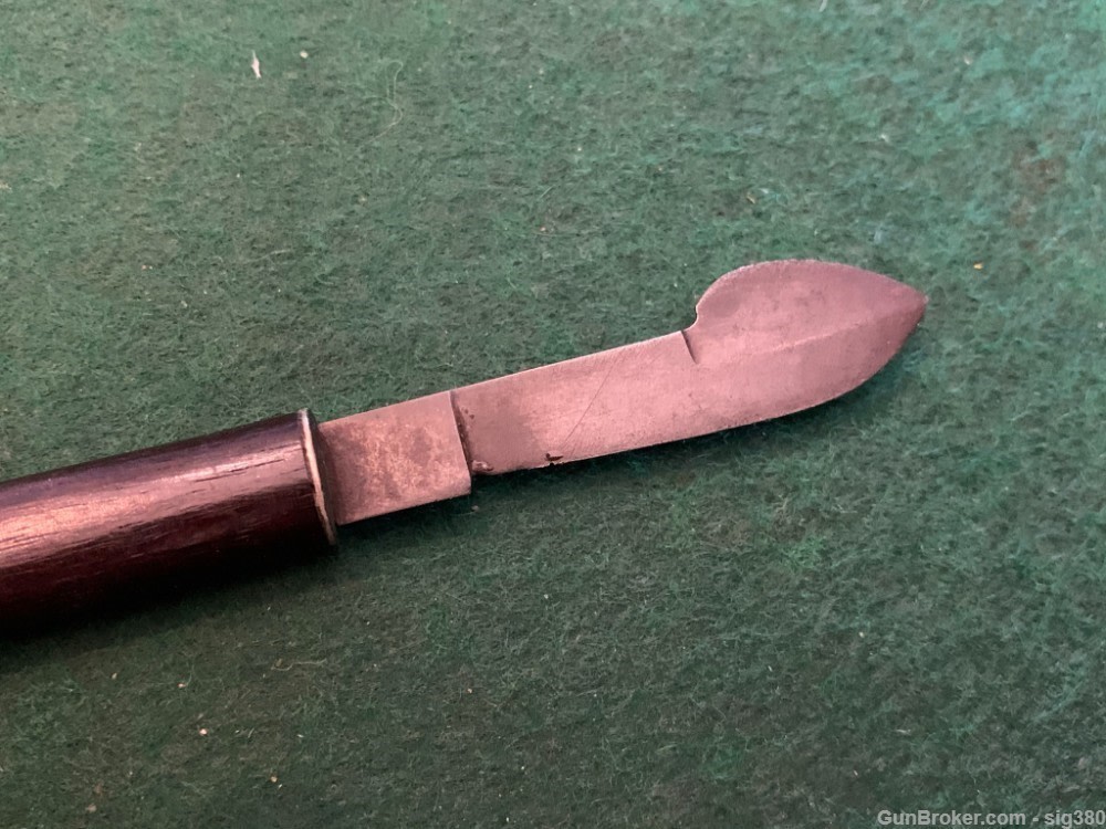 ANTIQUE MILLER BROS WOOD SCALPEL FIXED BLADE KNIFE-img-4