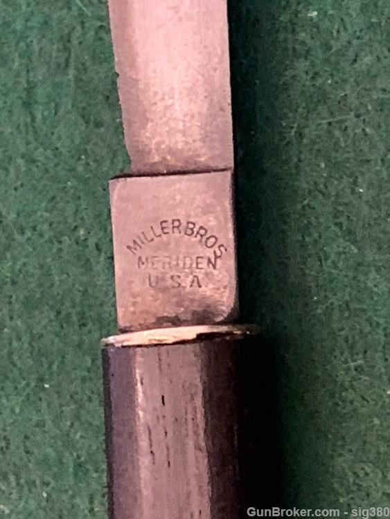 ANTIQUE MILLER BROS WOOD SCALPEL FIXED BLADE KNIFE-img-3