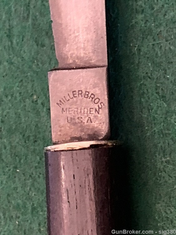 ANTIQUE MILLER BROS WOOD SCALPEL FIXED BLADE KNIFE-img-2