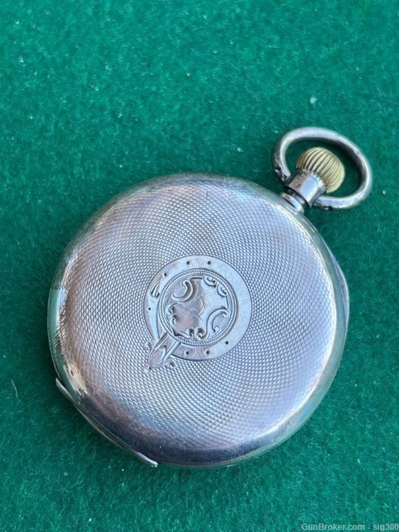 ANTIQUE OMEGA S18 STERLING SILVER POCKET WATCH-img-2