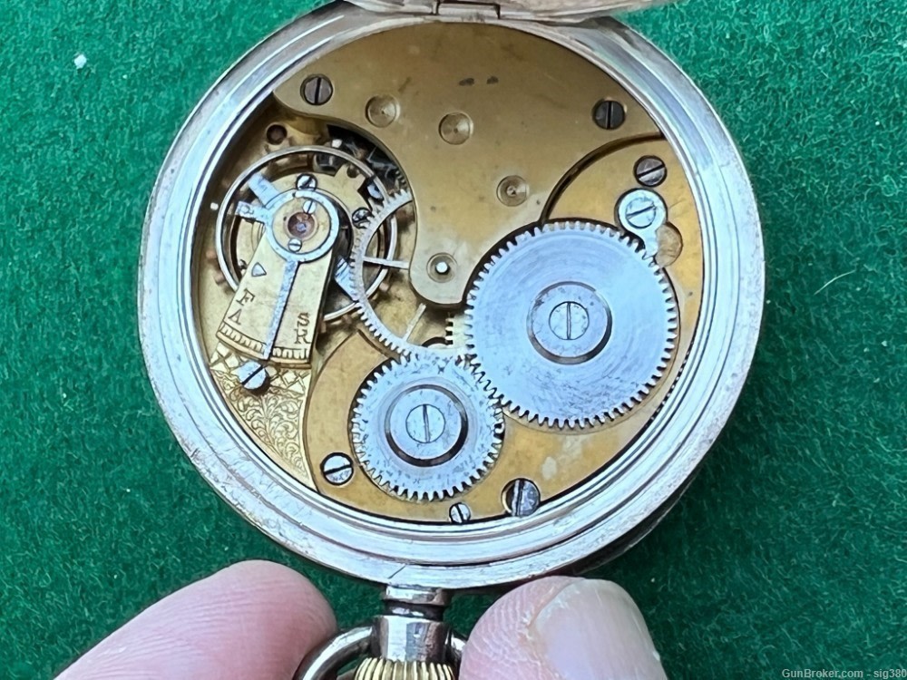 ANTIQUE OMEGA S18 STERLING SILVER POCKET WATCH-img-8