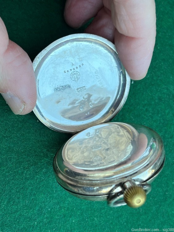 ANTIQUE OMEGA S18 STERLING SILVER POCKET WATCH-img-3