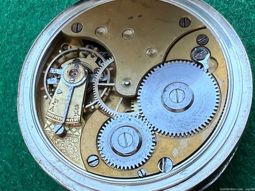 ANTIQUE OMEGA S18 STERLING SILVER POCKET WATCH-img-9