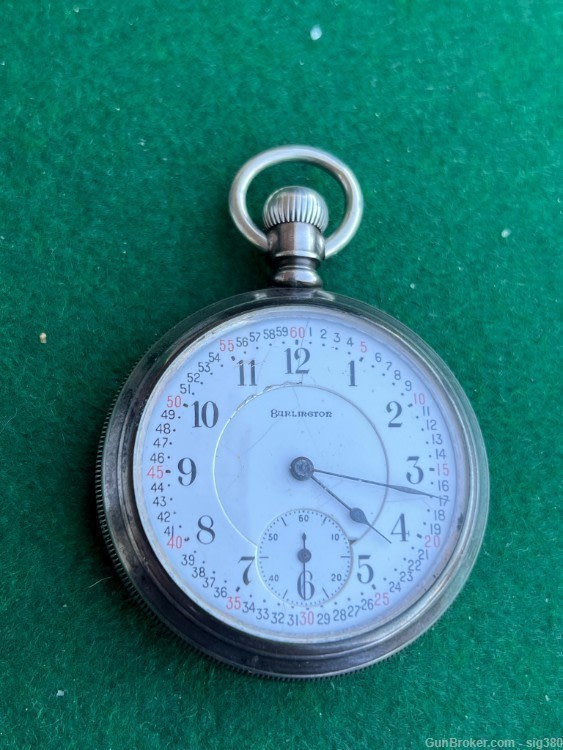 ANTIQUE BURLINGTON ILLINOIS 1921 S16 21J RR POCKET WATCH-img-0