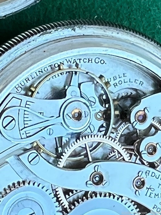 ANTIQUE BURLINGTON ILLINOIS 1921 S16 21J RR POCKET WATCH-img-7