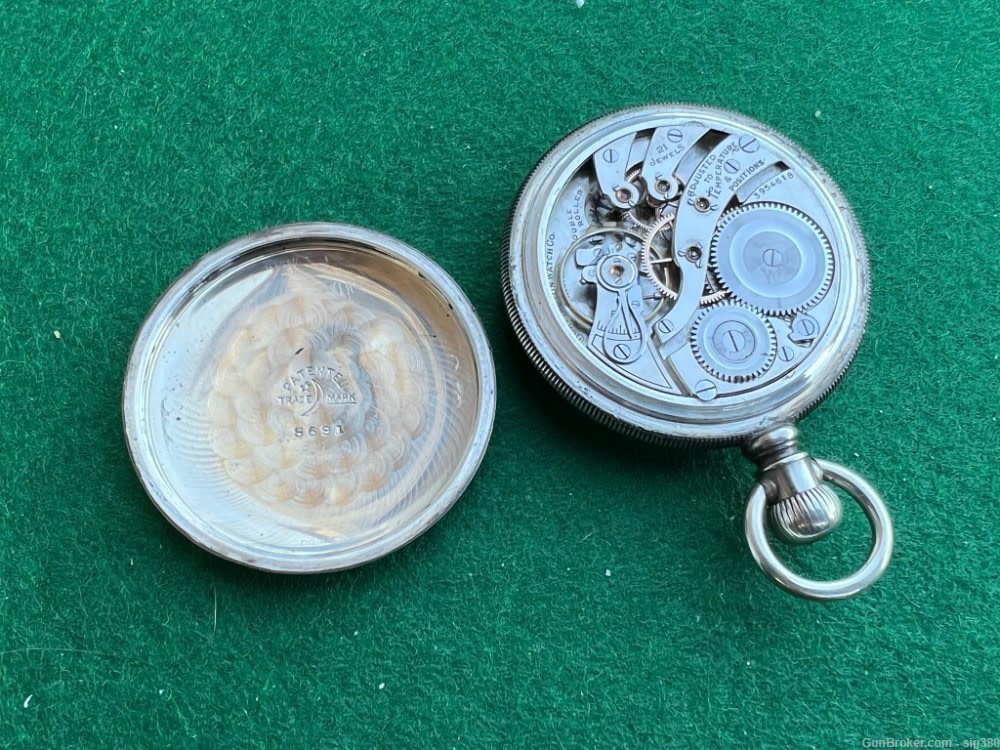 ANTIQUE BURLINGTON ILLINOIS 1921 S16 21J RR POCKET WATCH-img-4