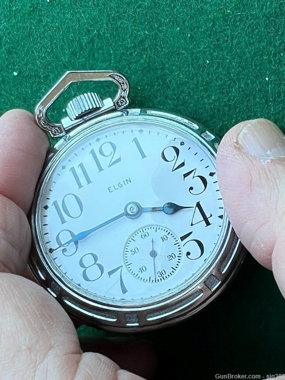 ANTIQUE ELGIN 1935 S16 ART DECO POCKET WATCH-img-1