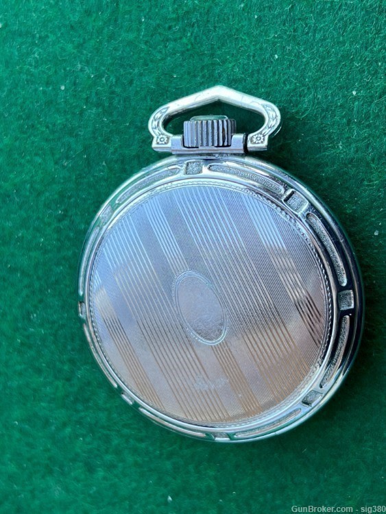 ANTIQUE ELGIN 1935 S16 ART DECO POCKET WATCH-img-2