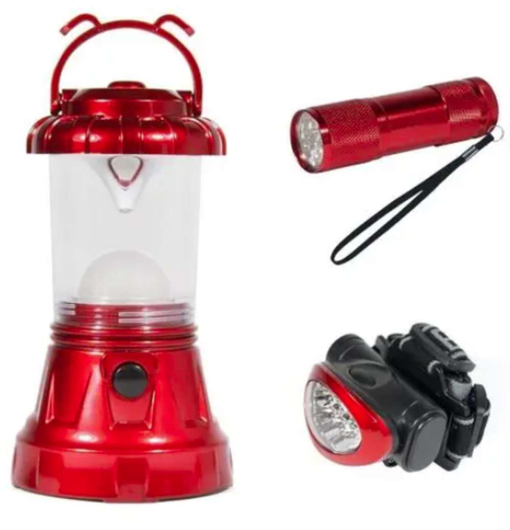 Sona Enterprises 3 Piece LED Lighting Set: Lantern, Headlamp, Handheld-img-0