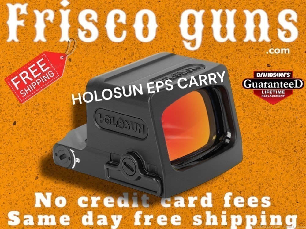 NEW HOLOSUN EPS CARRY RED DOT SIGHT 2MOA FREE SHIPPING-img-0