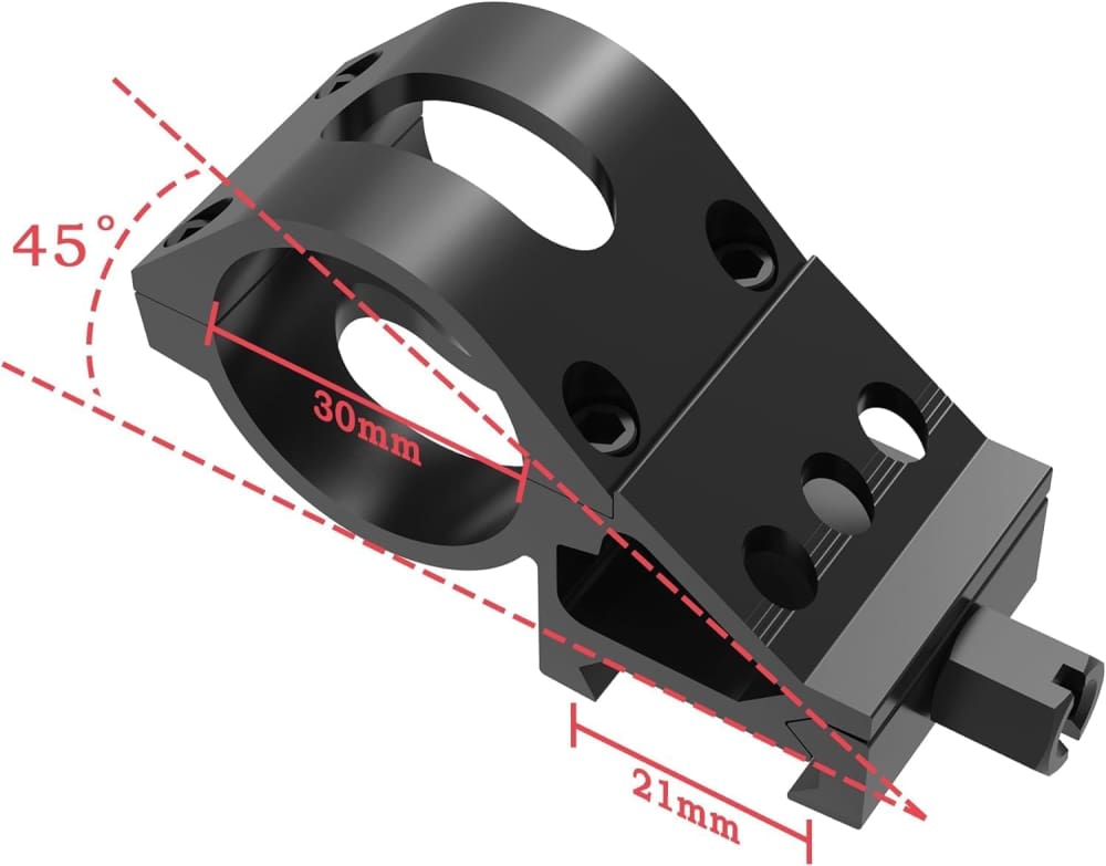 30mm offset 45 Degree Picatinny Rail Mount for Flashlight Laser Opitcs 2pcs-img-2