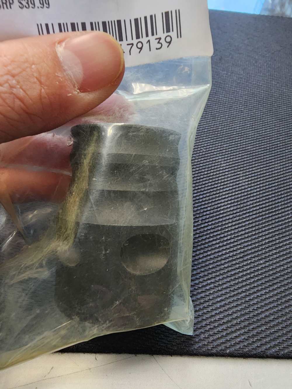 New, Old Stock 750 Aluminum Gas Block (Color Black)-img-0