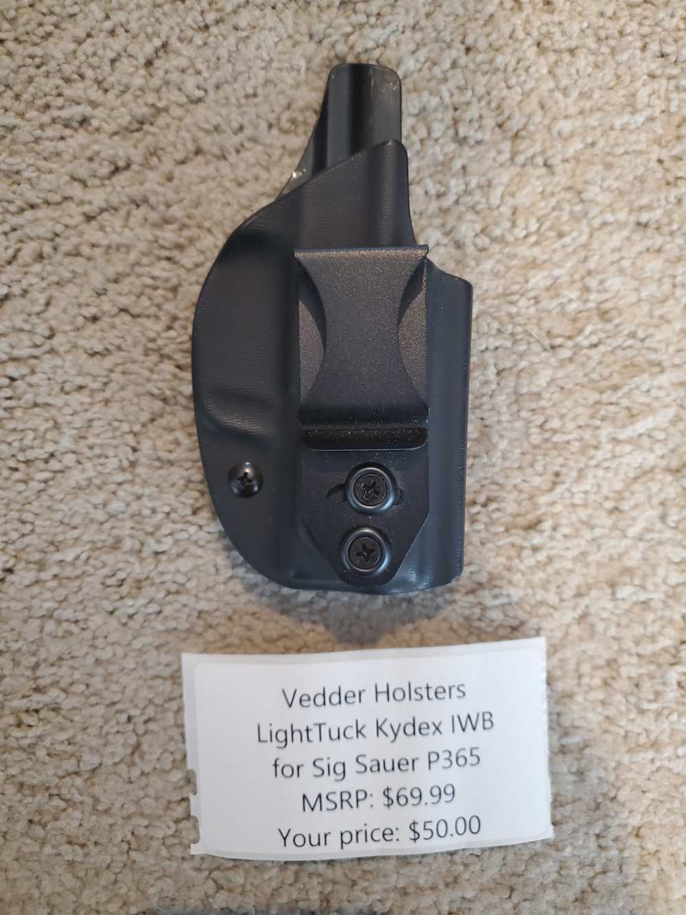 Vedder Holsters LightTuck Kydex IWB for Sig Sauer P365-img-1