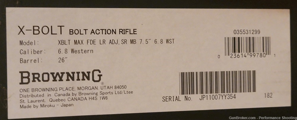 Browning X-Bolt Max Long Range FDE 6.8 Western 26" Fluted Barrel-img-15