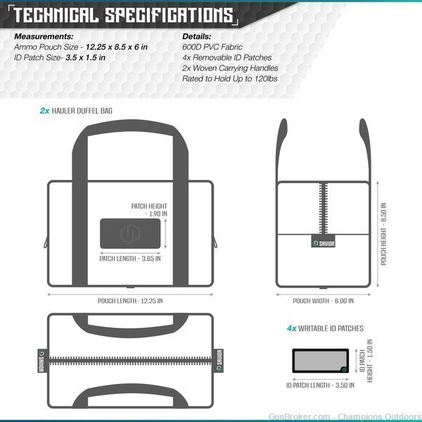 SAVIOR EQUIPMENT - (2) Mini Duffle and (4) Soft Loose Ammo Pouches - TAN -img-3
