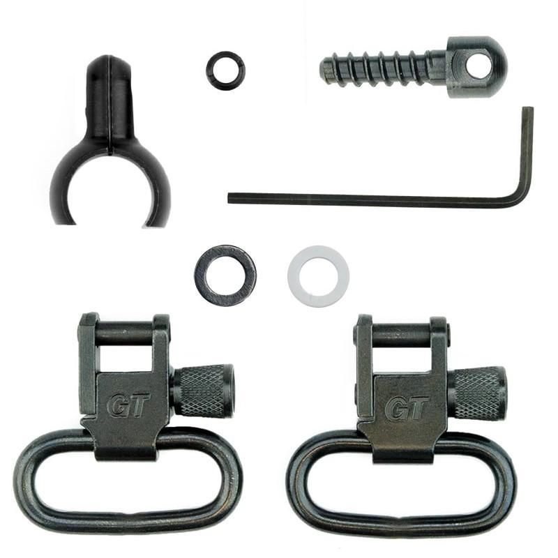 Grovtec Two Piece Barrel Band Swivel Sets .630" to .675" Black-img-0