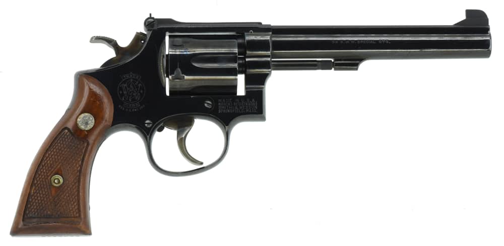 Rare Smith & Wesson model 14-2 Factory Single Action 6-inch .38 special -img-9
