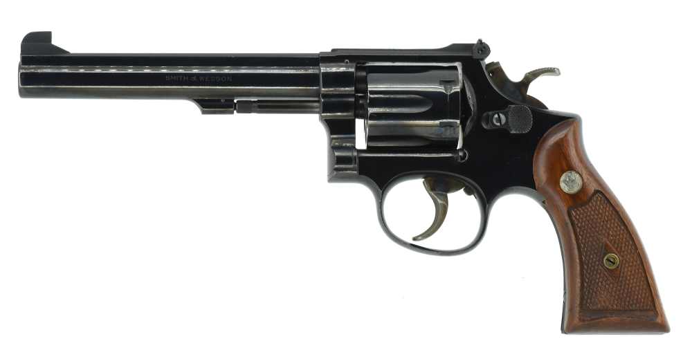 Rare Smith & Wesson model 14-2 Factory Single Action 6-inch .38 special -img-2