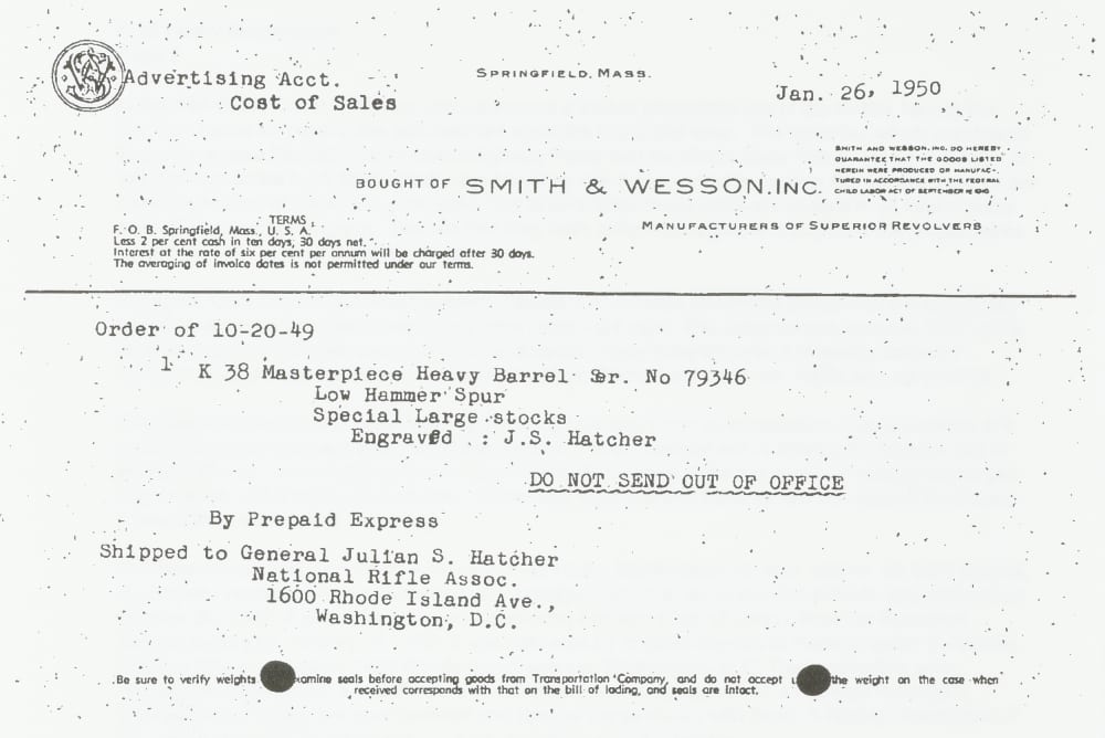 Smith & Wesson K-38 38spl Masterpiece lettered to Maj Gen Julian S. Hatcher-img-21